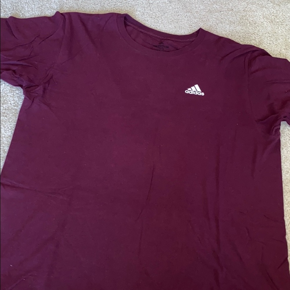 Maroon adidas tee 2 for 10$